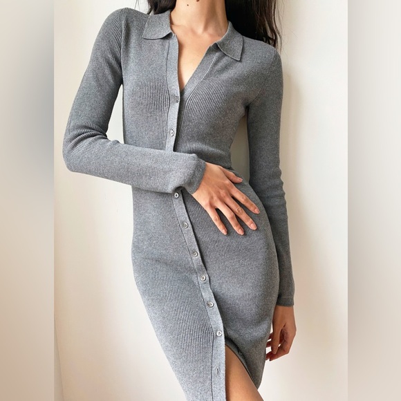 Wilfred Dresses & Skirts - Wilfred Cove Ribbed Dress in Grey Size XS